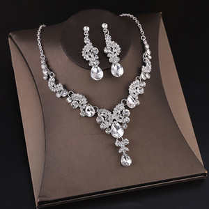 Conjunto de Collar y Pendientes de Cristal para Novia, Joyería a Juego con Vestido de Novia, Accesorios para Vestidos de Gala - Product Image 3