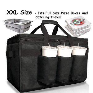 Tùy Chỉnh Lớn Màu Đen Hộp Lạnh Cho Thức Ăn Nhanh Bánh Pizza Giao Hàng Cách Điện Không Thấm Nước Với Chủ Sở Hữu Cốc - Product Image 3