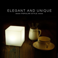Lumière de nuit LED cube à changement de couleur avec logo personnalisé, lumières LED modernes en forme de dés magiques, télécommande, batterie E26 pour décorations