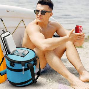 Tas Pendingin Terisolasi Portabel, Tas Es Lipat Nylon Tahan Lama untuk Hiking, Camping, Perjalanan, Piknik, BBQ, Tas Pendingin Termal - Product Image 5