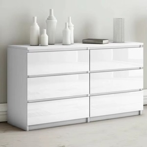 Commode moderne en bois à 6 tiroirs Style nordique Meubles de chambre à coucher Salle à manger et usage domestique Fabriqué en - Product Image 1