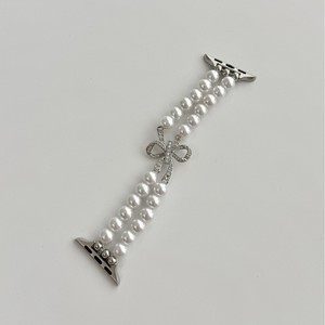 <span class=keywords><strong>Bracelet</strong></span> en alliage de chaîne de perles de luxe pour <span class=keywords><strong>montre</strong></span> série 11/10, design élégant et sophistiqué, fermoir déployant respirant - Product Image 6