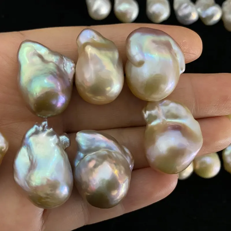 2024 china wholesale cheap 3A 2A NO hole baroque pearl Unique pearl 4A Natural freshwater pearl nucleated irregular shape price