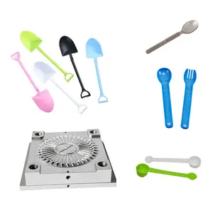 Plastic Injection Molding fruit spoons shaped spoons Spork with Independent packaging