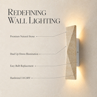 Lámpara de Pared LED de Travertino Natural Boncarteck, Diseño Moderno, 90 CRI, AC85-265V, Luz Arriba/Abajo, para Interiores de Hotel, Venta al Por Mayor