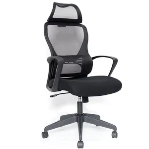 Kabel yeni varış yönetici yöneticisi siyah örgü yüksek geri bilgisayar ergonomik ofis koltuğu