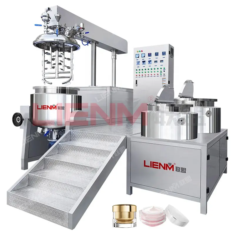 Hoge Shear Vacuüm Cosmetica Lotion Homogeniserende Emulgator Apparatuur Zalf Siroop Ketchup Mixer Tandpasta Gel Maken Machine