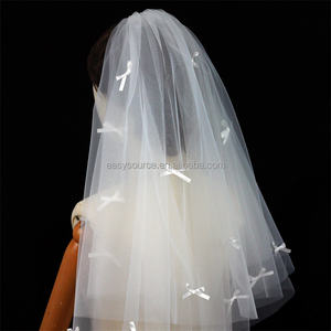 कॉम्बो दुल्हन बालों के सामान के साथ m280 धनुष घूंघट - Product Image 3