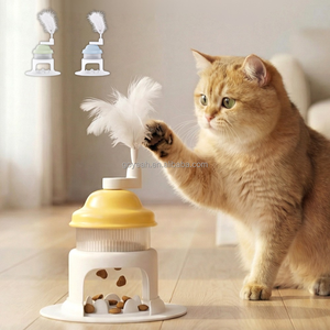 Juguete Dispensador de Comida para Perros y Gatos con Forma de Afeitadora de Hielo, Juguete de Alimentación Lenta con Pluma - Product Image 1