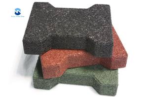 Karpet karet tulang anjing, 45mm luar ruangan karet bata tulang anjing pijakan kuda stabil karet ubin halaman belakang karet ubin paving - Product Image 5