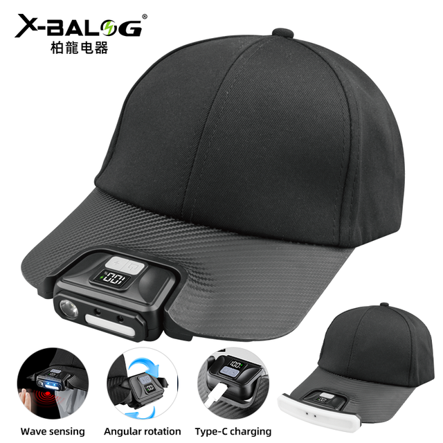 Hands Free LED Cap Light USB Rechargeable Motion Sensor Hat Light for Outdoor Camping Fishing Work