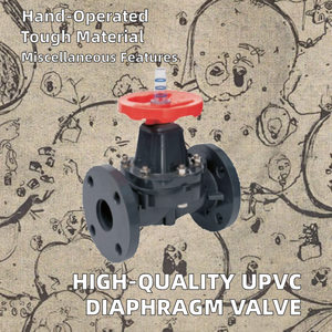 Válvula de Diafragma con Brida de UPVC de la Mejor Calidad al por Mayor, Válvula de Diafragma Manual de PVC Industrial de Una Sola Brida para Agua - Product Image 3
