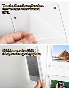Couple Home DIY ảnh Tường Nam châm tủ lạnh Sticker 3 inch thẻ nhỏ hiển thị từ acrylic khung hình - Product Image 2