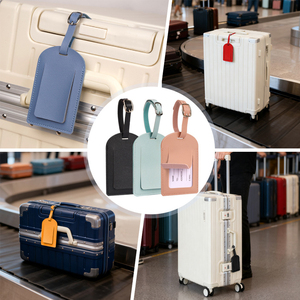 Customizable Personalized Travel Luggage <b>Tag</b> PU Leather <b>Name</b> ID Address <b>Tag</b> Suitcase <b>Tag</b> for Women and Men - Product Image 6