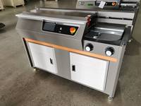 Machine à relier par colle FRONT C50, format A4, longueur 330 mm, écran tactile 7 pouces, épaisseur de colle latérale 60 mm, lame Sun Blade 12 dents, moteur PLC