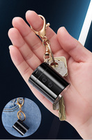 Briquet multifonctionnel portable avec pendentif porte-clés, recharge USB, éclairage LED, lampe torche, briquet à cigarettes