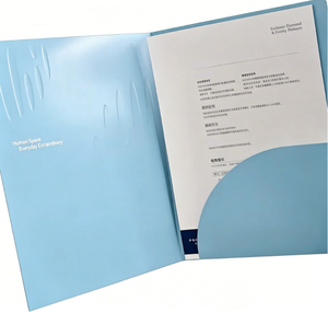 Cartella Portadocumenti A4 Personalizzata per Aziende, Design con Tasche, Stampa Offset su Carta Kraft, Cartella a Doppia <span class=keywords><strong>Tasca</strong></span> - Product Image 2