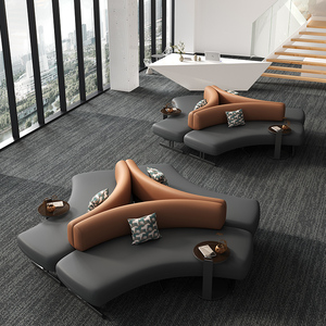 Sofá seccional para recepción <span class=keywords><strong>de</strong></span> negocios para vestíbulo del hotel Oficina <span class=keywords><strong>de</strong></span> ventas Invitado Banco Área <span class=keywords><strong>de</strong></span> descanso Esponja tapizada - Product Image 2