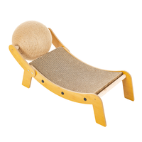 Canapé à gratter robuste pour chat Sisal surélevé Kitten Scratching Board Bed avec tapis