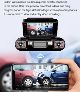 4K Xe DVR Dash Máy Ảnh 4 Máy Ảnh IPS Màn Hình Wifi Được Xây Dựng-Trong G Cảm Biến Vòng Lặp Ghi Âm Gương Chiếu hậu Máy Ảnh Xe Hộp Đen - Product Image 4