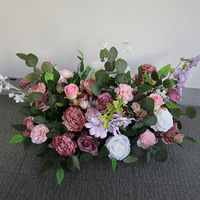 Boule de fleurs artificielle en soie violette lavande, grande, pour centre de table, décoration de mariage, fête, événement, personnalisable