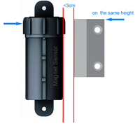 Sensor Pintu Nirkabel Magnetik Bluetooth Buka Tutup untuk Manajemen Aset Truk Van Kontainer Kargo