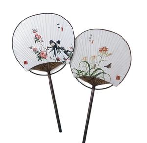 Éventail rond en papier de bambou imprimé sur mesure, très demandé, idéal comme cadeau de mariage - Product Image 3