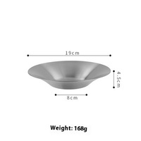 Assiette creuse commerciale en acier inoxydable de style coréen ensemble de design moderne servant des légumes fruits nouilles mélangées ramen logo personnalisé