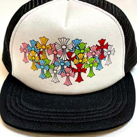 Gorra de Béisbol CH Taco Cross Trucker, Nuevo Estilo, Colorida, con Visera Plana, 6 Paneles, Poliéster, Estampada, para las Cuatro Estaciones