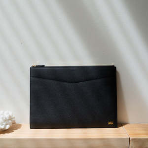 Bolsos de Cuero Genuino para Portátil de Negocios, Bolso de Mano de Moda con Cremallera, Pequeño Estuche de Belleza, Maletín para Hombres - Product Image 1