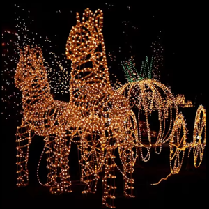 Luces navideñas para exteriores, impermeables, LED, caballo con trineo para Año Nuevo - Product Image 6
