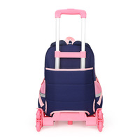 Nouveau Sac à Dos à Roulettes Tendance Rétro pour Élèves du Primaire, Unisexe, Grande Capacité, Multi-compartiments, en Nylon Respirant