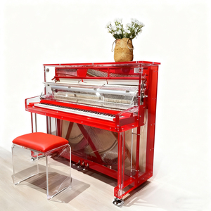 Piano droit acoustique de luxe sur mesure en acrylique transparent à 88 touches avec <span class=keywords><strong>action</strong></span> mécanique et accords intelligents pour usage domestique - Product Image 2