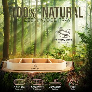 Kit de Smores d'intérieur personnalisé, fabricant de Smores de table en bois de hêtre avec 4 bâtonnets de torréfaction, bol de foyer en béton et couvercle d'extincteur - Product Image 2