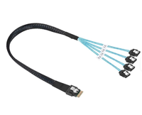 Conector MINI SAS 8654 4I a SATA*4 de 7 Pines