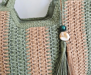 Grand Sac à Bandoulière en Crochet de Grande Capacité, Fourre-tout Tressé de Luxe Fait Main pour <span class=keywords><strong>Femme</strong></span>, Tendance Été, Idéal Plage et Vacances, Fermeture Éclair Décontractée - Product Image 4