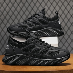 Nouvelles chaussures de sport respirantes en maille pour hommes printemps-été, chaussures de course décontractées pour hommes, chaussures décontractées ajourées style papa - Product Image 4
