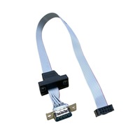 Cable de Datos DB9 de 2.54 mm de Espaciado, Conexión Directa Cruzada a la Placa Base, Línea COM de 9 Pines, Puerto Serie RS232, Chasis Integrado, Deflector de PVC