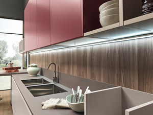 JINGSHUN Armoires de cuisine en bois bicolore rouge Ensembles complets Design moderne Meubles Buffet Îlot de rangement Armoire professionnelle - Product Image 5