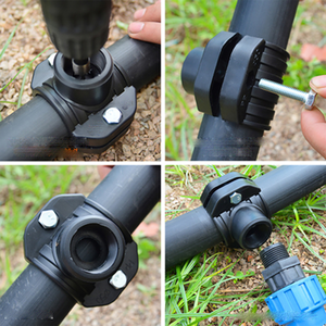 Pince de selle de système d'irrigation pour tuyau PE 25mm 32mm à 1/2 <span class=keywords><strong>3</strong></span>/<span class=keywords><strong>4</strong></span> pouces pince de selle à filetage femelle - Product Image 4