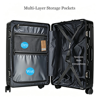 Valise de voyage chic et légère, résistante aux rayures, durable, avec serrure TSA, bagage à main pour les voyages d'affaires et de vacances