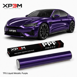 XP3M Liquid Metallic Purple Liquid Metal Gloss TPU Color PPF Car Wrap Vinyl 7.5 Mil Self Healing Anti Scratch Anti Yellowing - Product Image 1