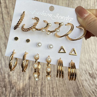Desain Terbaru 9-In-1 Wanita Anting-Anting Set Grosir Perhiasan
