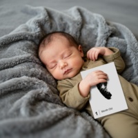 Lot de 14 cartes de jalons de développement pour bébé sans encre, kit d'empreintes manuelles et de pieds, kit d'empreintes de pieds pour nouveau-né