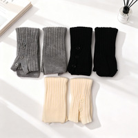 Jambières tricotées confortables pour femmes, chaussettes longues amincissantes à effet froncé, style japonais JK, mode automne-hiver