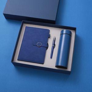 Luxury Corporate Custom Logo Promotional A5 Pu Notebook Planner and Thermos Cup Pen 3pcs Office Business Notebook <b>Gift</b> <b>Sets</b> - Product Image 2