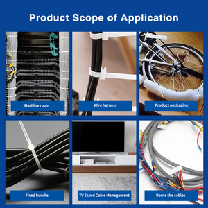 Attaches de câble en nylon 66 KSS haute performance, libérables, 100 pièces/paquet, usage industriel, multi-usages, attaches jaunes avec certification - Product Image 6