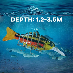 Señuelo de Pesca Duro Multisección Tipo Wobbler 10cm 15.5g Crankbaits Swimbait Isca Artificial de Plástico para Pesca - Product Image 3