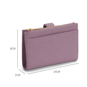 Portefeuille élégant en cuir pour femmes, vente en gros de portefeuilles courts pour femmes, porte-cartes pour femmes avec étiquette privée - Product Image 2