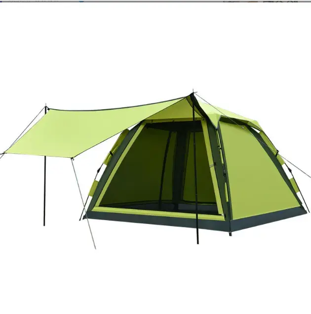 Hafif ve yüksek kaliteli otomatik pop-up gölgelik kamp çadırı katlanabilir açık çadır aile kabin çadırı